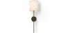 Buy Lamp Wall Light - Black with Fabric Shade - Norman Black 60525 home delivery