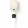 Buy Lamp Wall Light - Black with Fabric Shade - Norman Black 60525 - in the UK