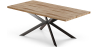 Buy Rectangular Dining Table - Industrial - Wood and Metal - Alise Natural wood 60608 in the United Kingdom