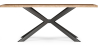 Buy Rectangular Dining Table - Industrial - Wood and Metal - Alise Natural wood 60608 - in the UK