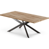 Buy Rectangular Dining Table - Industrial - Wood and Metal - Alise Natural wood 60608 in the United Kingdom