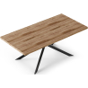Buy Rectangular Dining Table - Industrial - Wood and Metal - Alise Natural wood 60608 home delivery