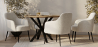 Buy Round Dining Table - Industrial - Wood and Metal - Alise Natural wood 60609 - in the UK