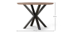 Buy Round Dining Table - Industrial - Wood and Metal - Alise Natural wood 60609 - prices