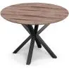Buy Round Dining Table - Industrial - Wood and Metal - Alise Natural wood 60609 - in the UK