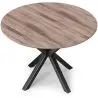 Buy Round Dining Table - Industrial - Wood and Metal - Alise Natural wood 60609 at MyFaktory