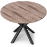 Buy Round Dining Table - Industrial - Wood and Metal - Alise Natural wood 60609 at MyFaktory
