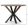 Buy Round Dining Table - Industrial - Wood and Metal - Alise Natural wood 60609 - prices
