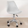 Buy Upholstered Desk Chair with Wheels - Tulipe Light grey 60613 - prices