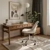 Buy Upholstered Desk Chair with Wheels - Tulipe Light grey 60613 - prices
