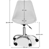 Buy Upholstered Desk Chair with Wheels - Tulipe Light grey 60613 - in the UK