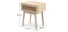 Buy Bedside Table with Drawer - Boho Bali Wood - Hanay Natural 60605 in the United Kingdom