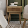Buy Bedside Table with Drawer - Boho Bali Wood - Hanay Natural 60605 home delivery