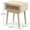 Buy Bedside Table with Drawer - Boho Bali Wood - Hanay Natural 60605 - in the UK