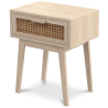 Buy Bedside Table with Drawer - Boho Bali Wood - Hanay Natural 60605 - in the UK