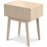 Buy Bedside Table with Drawer - Boho Bali Wood - Hanay Natural 60605 in the United Kingdom
