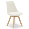 Buy Upholstered Dining Chair - White Boucle - Tulipe White 60614 in the United Kingdom