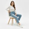 Buy Upholstered Dining Chair - White Boucle - Tulipe White 60614 at MyFaktory