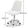 Buy Desk Chair with Wheels - White Boucle - Tulipe White 60615 with a guarantee