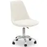 Buy Desk Chair with Wheels - White Boucle - Tulipe White 60615 - in the UK