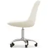 Buy Desk Chair with Wheels - White Boucle - Tulipe White 60615 in the United Kingdom