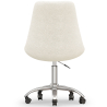 Buy Desk Chair with Wheels - White Boucle - Tulipe White 60615 in the United Kingdom