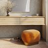 Buy Pouf Luxury Home Foot Rest - Velvet and Metal - Premium Orange 60552 at MyFaktory