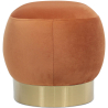 Buy Pouf Luxury Home Foot Rest - Velvet and Metal - Premium Orange 60552 home delivery