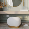 Buy Pouf Luxury Home Foot Rest - White Boucle - Premium White 60553 - prices