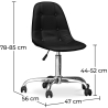 Buy Desk Chair with Wheels - Upholstered - Conray Black 60616 with a guarantee