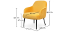 Buy Velvet upholstered Armchair - Jeve Yellow 60548 with a guarantee
