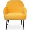 Buy Velvet upholstered Armchair - Jeve Yellow 60548 - in the UK