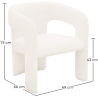 Buy Upholstered Dining Chair - White Boucle - Alexa White 60551 - in the UK