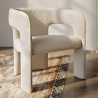Buy Upholstered Dining Chair - White Boucle - Alexa White 60551 at MyFaktory