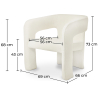 Buy Upholstered Dining Chair - White Boucle - Alexa White 60551 with a guarantee