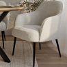 Buy Upholstered Dining Chair - White Boucle - Jeve White 60549 in the United Kingdom