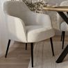 Buy Upholstered Dining Chair - White Boucle - Jeve White 60549 in the United Kingdom