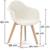 Buy Dining Chair - Boucle Upholstery - Amir  White 60617 with a guarantee
