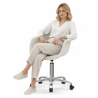 Buy Swivel Office Chair - Bouclé Upholstered - Loy White 60618 at MyFaktory