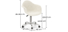 Buy Swivel Office Chair - Bouclé Upholstered - Loy White 60618 at MyFaktory