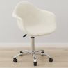 Buy Swivel Office Chair - Bouclé Upholstered - Loy White 60618 - prices