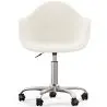 Buy Swivel Office Chair - Bouclé Upholstered - Loy White 60618 in the United Kingdom