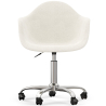 Buy Swivel Office Chair - Bouclé Upholstered - Loy White 60618 - prices