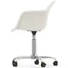 Buy Swivel Office Chair - Bouclé Upholstered - Loy White 60618 home delivery