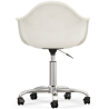 Buy Swivel Office Chair - Bouclé Upholstered - Loy White 60618 in the United Kingdom