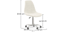 Buy Swivel Office Chair - Bouclé Upholstered - Brielle White 60620 at MyFaktory