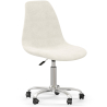 Buy Swivel Office Chair - Bouclé Upholstered - Brielle White 60620 - in the UK
