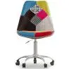 Buy Swivel Office Chair - Patchwork Upholstery - Simona  Multicolour 60621 - prices