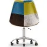 Buy Swivel Office Chair - Patchwork Upholstery - Simona  Multicolour 60621 home delivery