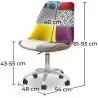 Buy Swivel Office Chair - Patchwork Upholstery - Ray  Multicolour 60622 with a guarantee